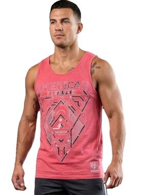 American Fighter x Affliction Men’s Pink Tank Top Size Medium